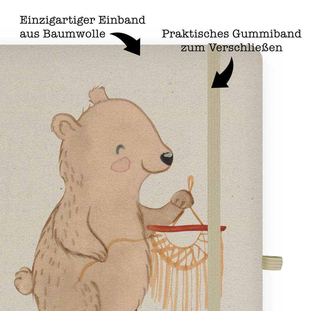 Personalised notebook bear macrame Gift, sport, hobby, giving, thank you, award, profit, athlete, Macrame, crafts with macrame, crafts