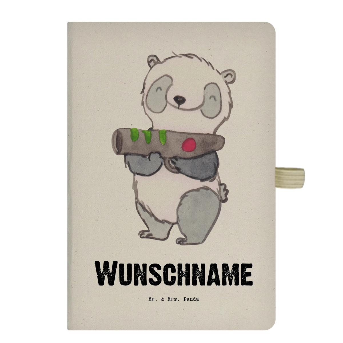 Personalised notebook panda laser tag Gift, sport, hobby, giving, thank you, award, profit, athlete, laser game center, Laser tag, laser tag party