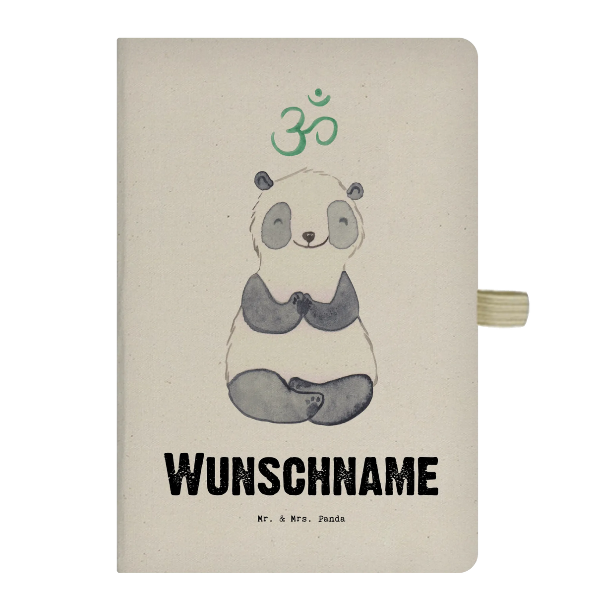 Personalised notebook panda meditate Gift, sport, hobby, giving, thank you, award, profit, athlete, Meditate, meditation, meditation course