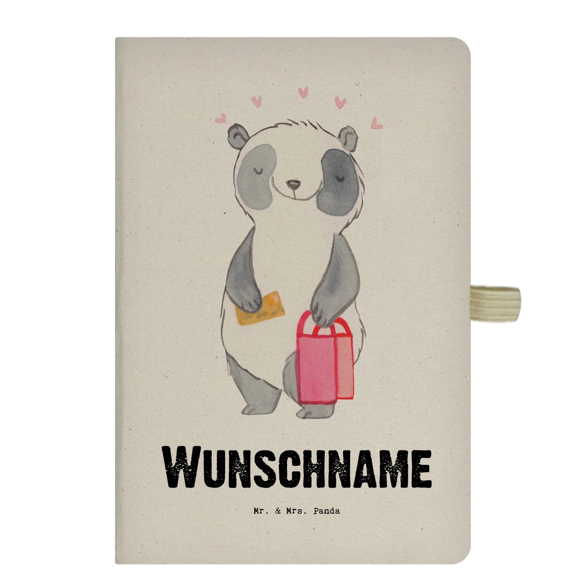 Personalised notebook panda Shopping Gift, sport, hobby, giving, thank you, award, profit, athlete, shopping, Shopping