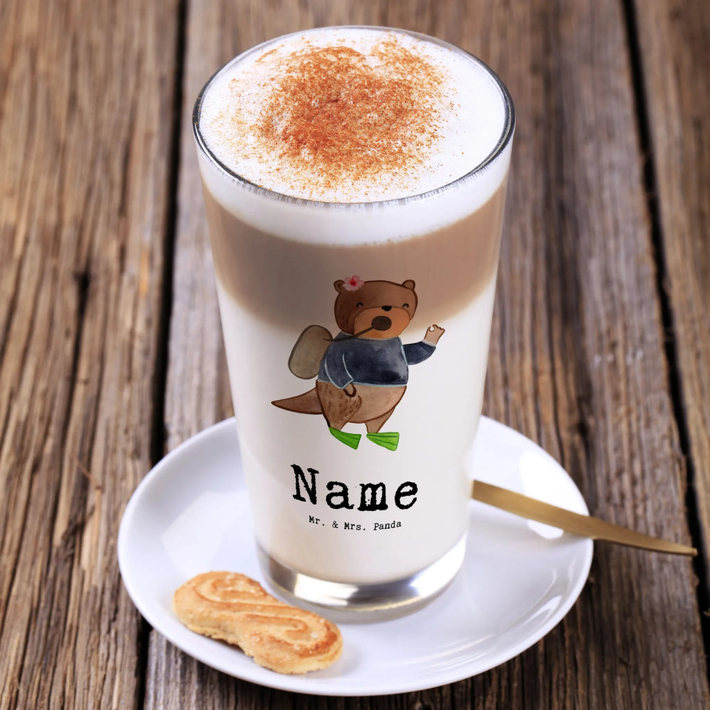 Personalised glass Dive Instructor Heart gift, gift idea, best, farewell gift, passing exam, anniversary, retirement, promotion, job start, sayings, funny, profession