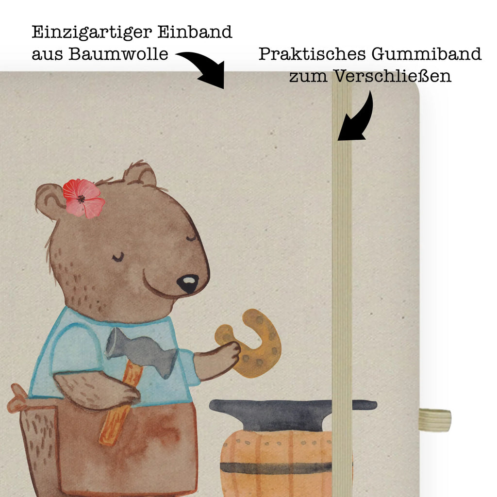 Personalised notebook female blacksmith Heart gift, gift idea, best, farewell gift, passing exam, anniversary, retirement, promotion, job start, sayings, funny, profession