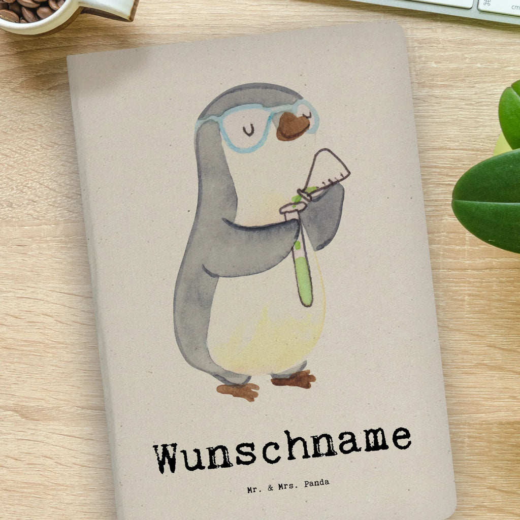 DIN A4 Personalizowany Notatnik laborant chemiczny serce Zawód, Wykształcenie, Jubileusz, Pożegnanie, Emerytura, Kolega, Koleżanka, Prezent, Dawać, Pracownik, Współpracownik, Firma, Dziękuję, Dziękuję bardzo