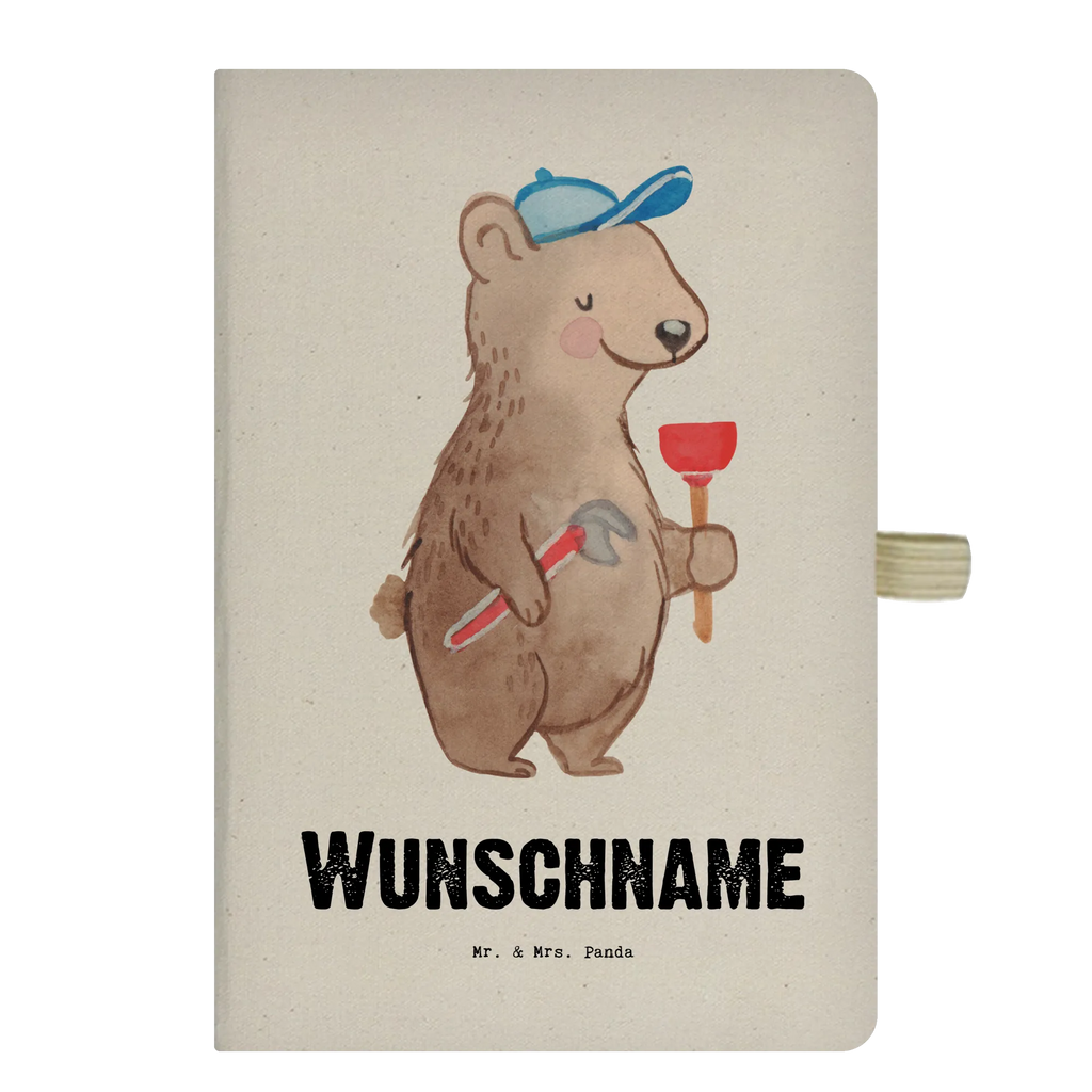 Personalised notebook Plumber Heart gift, gift idea, best, farewell gift, passing exam, anniversary, retirement, promotion, job start, sayings, funny, profession