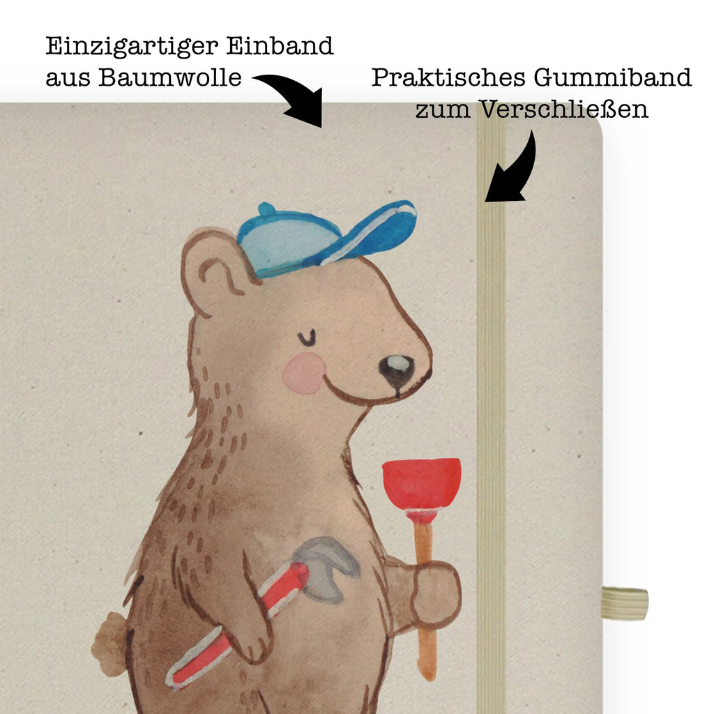 Personalised notebook Plumber Heart gift, gift idea, best, farewell gift, passing exam, anniversary, retirement, promotion, job start, sayings, funny, profession