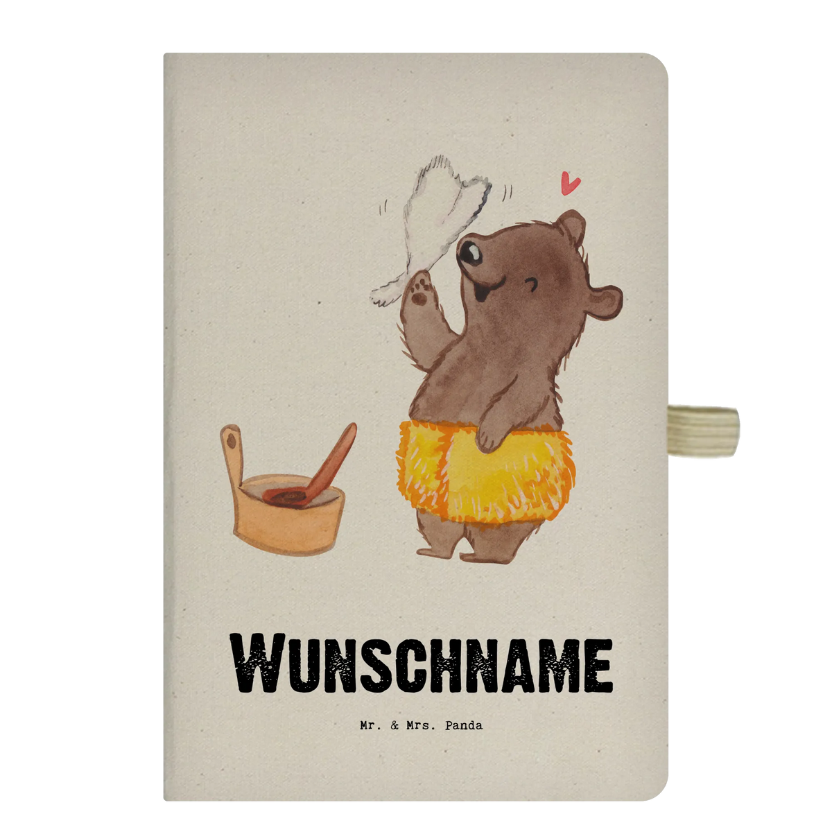 Personalised notebook sauna master heart gift, gift idea, best, farewell gift, passing exam, anniversary, retirement, promotion, job start, sayings, funny, profession