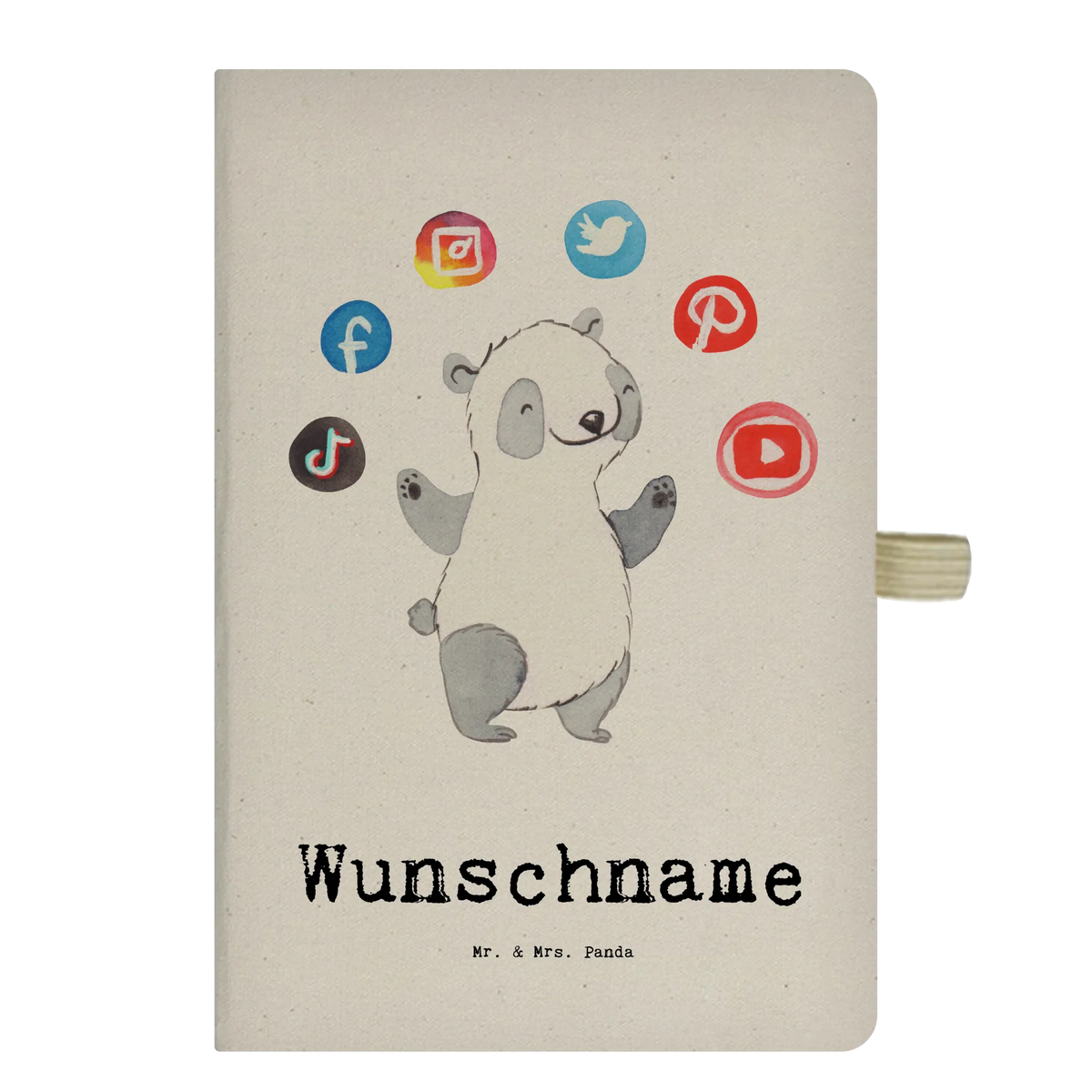 Personalised notebook Social Media Manager heart gift, gift idea, best, farewell gift, passing exam, anniversary, retirement, promotion, job start, sayings, funny, profession