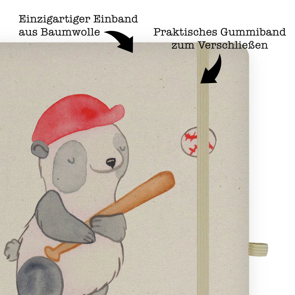 DIN A4 Personalizowany Notatnik Panda Gra w baseball Prezent, Sport, Dyscyplina sportowa, Hobby, Darować, Dziękuję, Dzięki, Wyróżnienie, Wygrana, Sportowiec