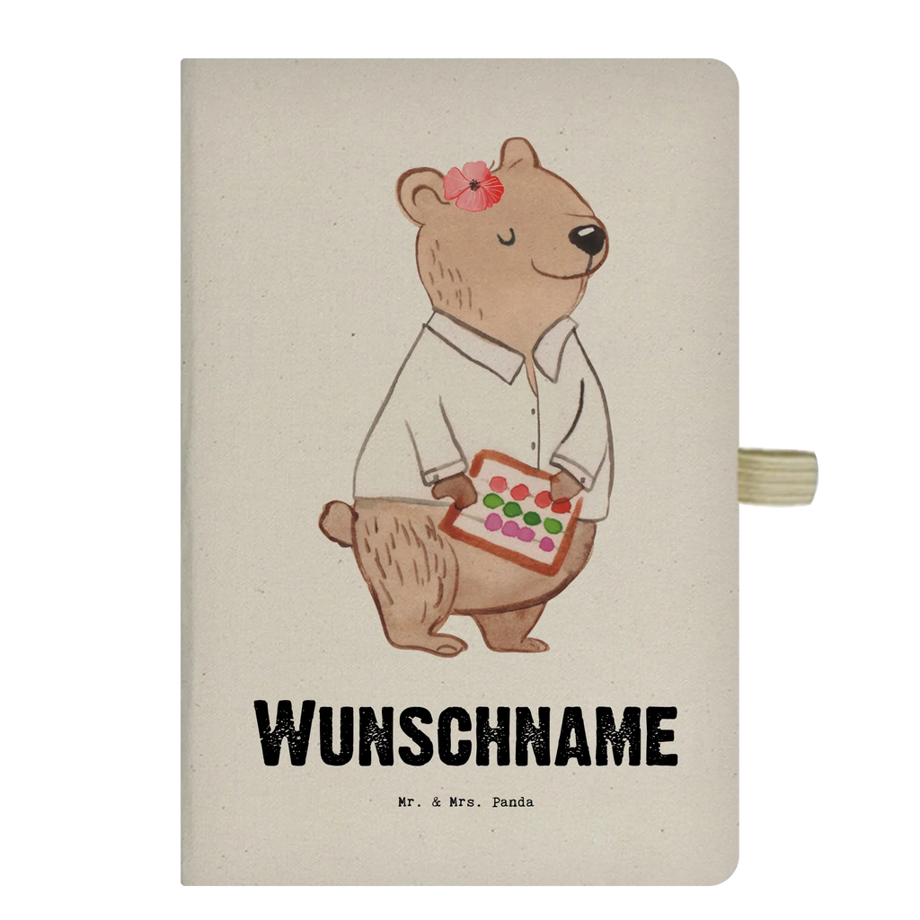 Personalised notebook bank clerk heart gift, gift idea, best, farewell gift, passing exam, anniversary, retirement, promotion, job start, sayings, funny, profession