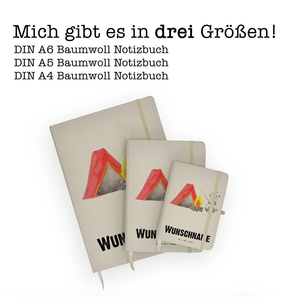 Personalised notebook panda Camp Gift, sport, hobby, giving, thank you, award, profit, athlete, camping, go camping, Camping, campsite