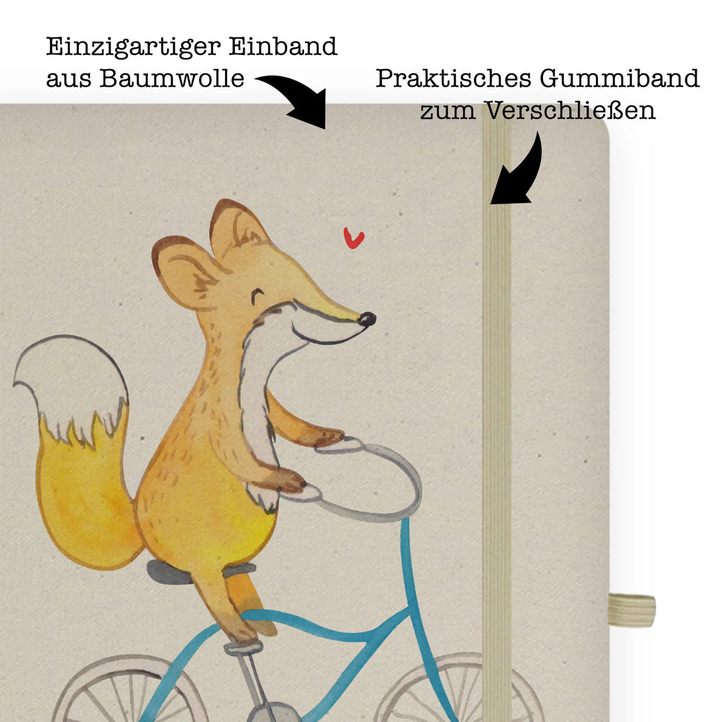 Personalised notebook Fox cycle Gift, sport, hobby, giving, thank you, award, profit, athlete, cycling, mountain biking, trekking, Biking