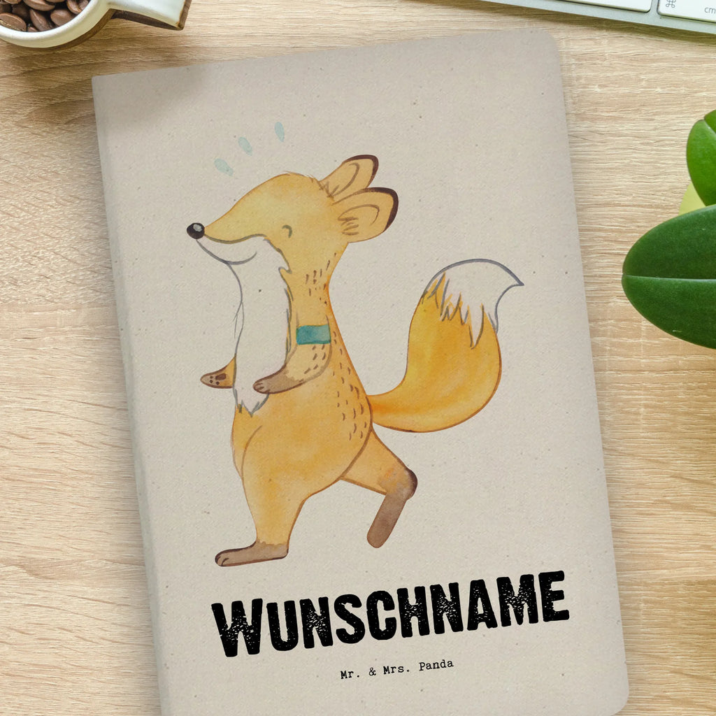 DIN A4 Personalizowany Notatnik lis Bieganie Prezent, Sport, Dyscyplina sportowa, Hobby, Darować, Dziękuję, Dzięki, Wyróżnienie, Wygrana, Sportowiec