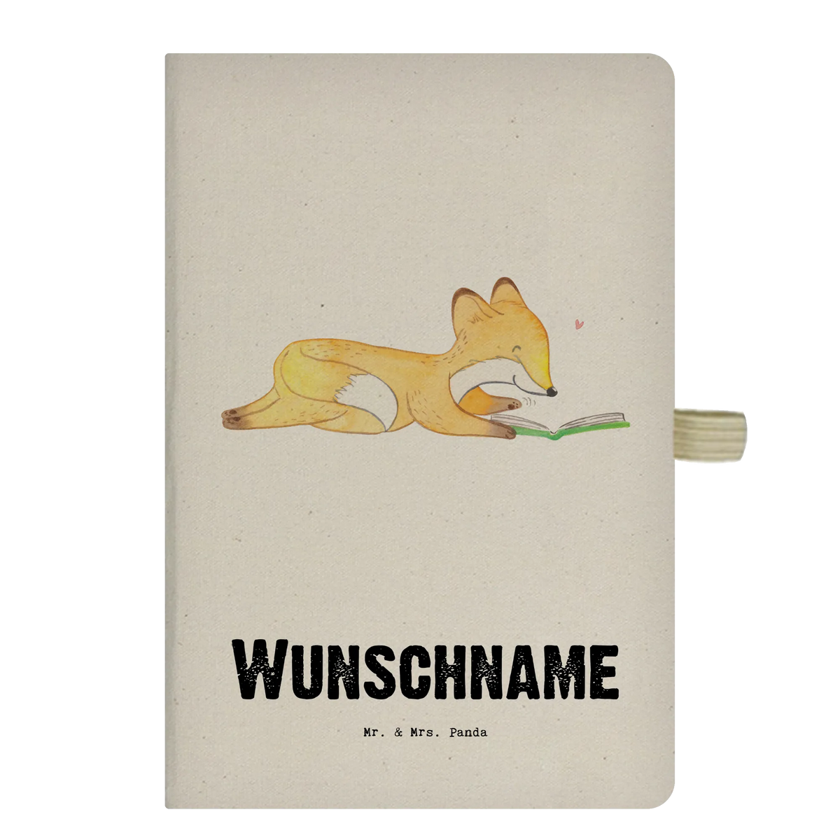 Personalised notebook Fox To read Gift, sport, hobby, giving, thank you, award, profit, athlete, read books, bookworm, read
