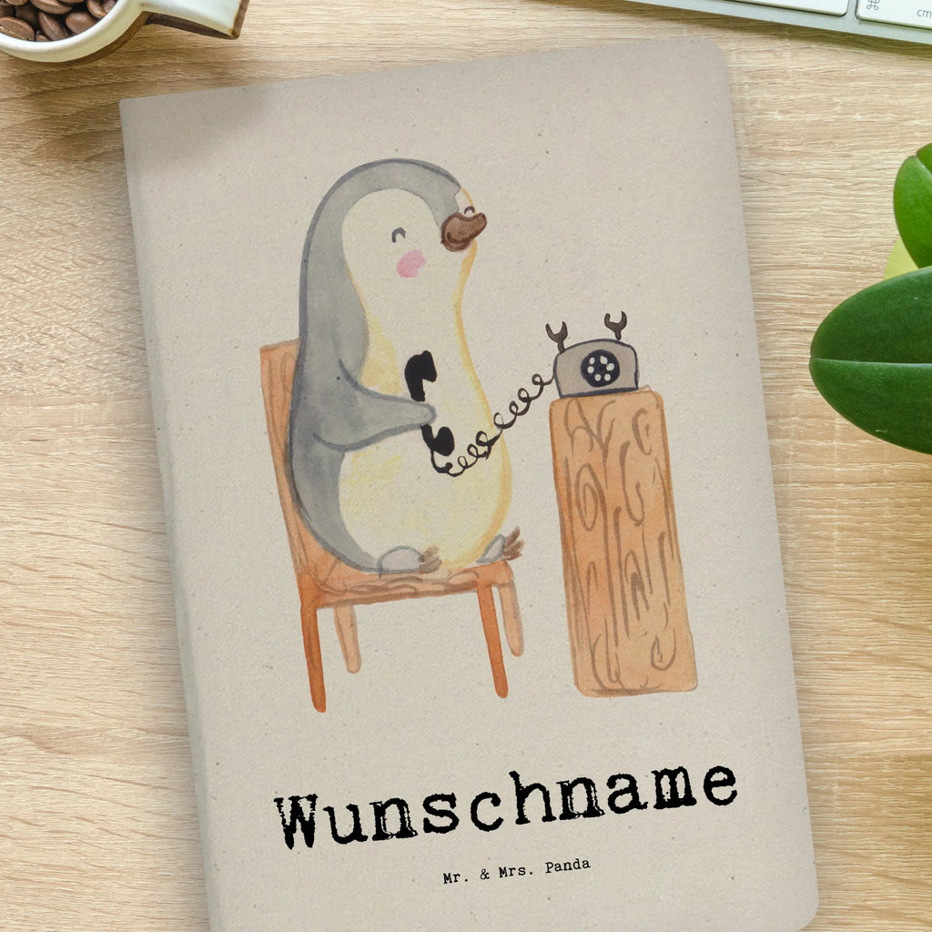 Personalised notebook call center agent Heart gift, gift idea, best, farewell gift, passing exam, anniversary, retirement, promotion, job start, sayings, funny, profession