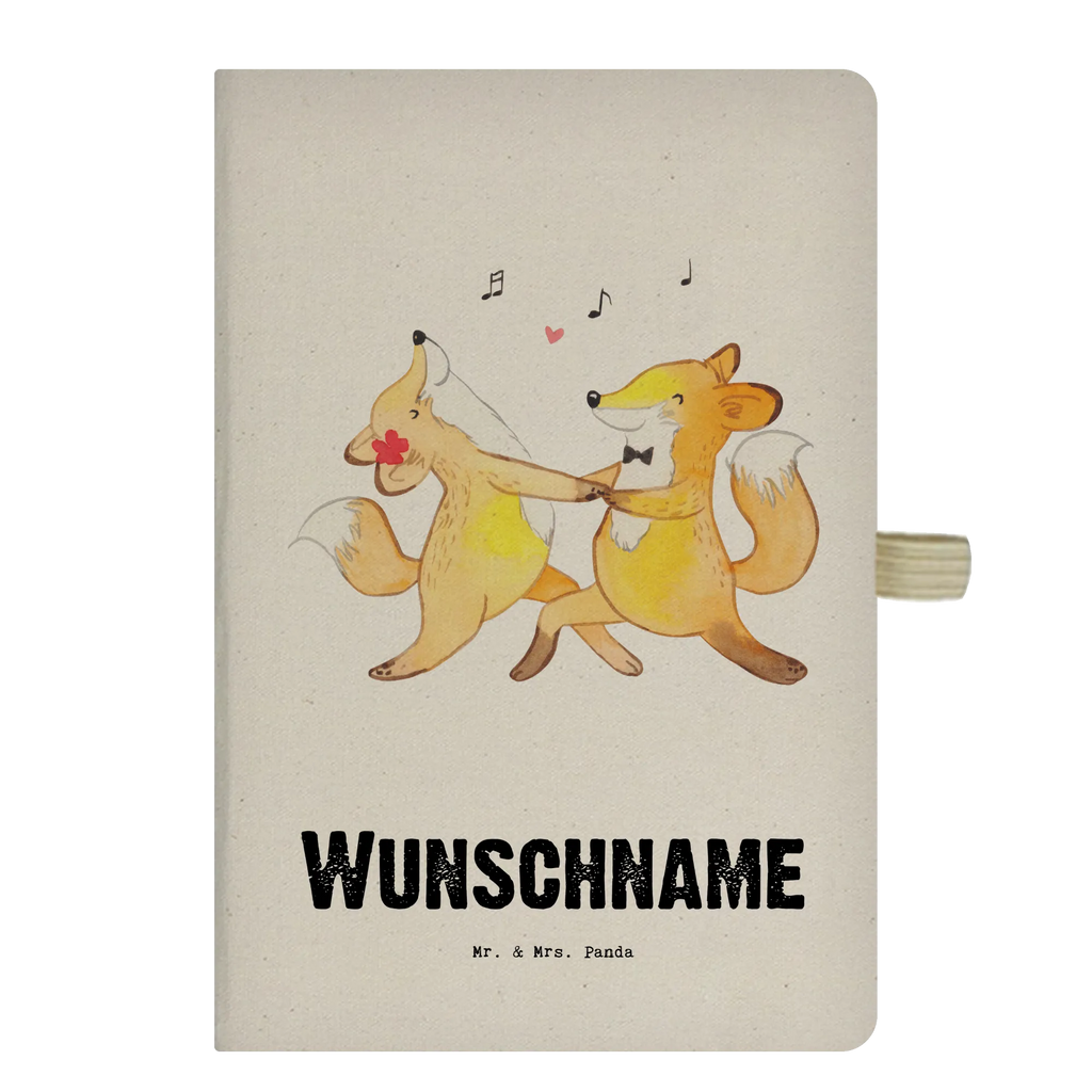 DIN A4 Personalizowany Notatnik lisy tańczyć salsę Prezent, Sport, Dyscyplina sportowa, Hobby, Darować, Dziękuję, Dzięki, Wyróżnienie, Wygrana, Sportowiec