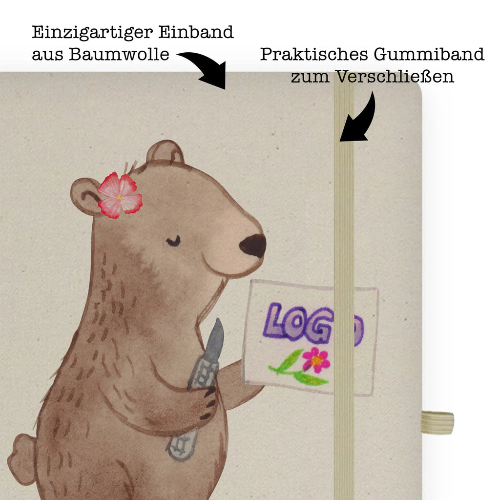 Personalised notebook Advertising Technician Heart gift, gift idea, best, farewell gift, passing exam, anniversary, retirement, promotion, job start, sayings, funny, profession