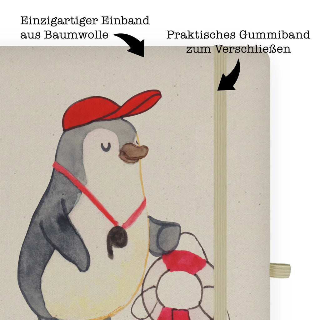 Personalised notebook lifeguard Heart gift, gift idea, best, farewell gift, passing exam, anniversary, retirement, promotion, job start, sayings, funny, profession