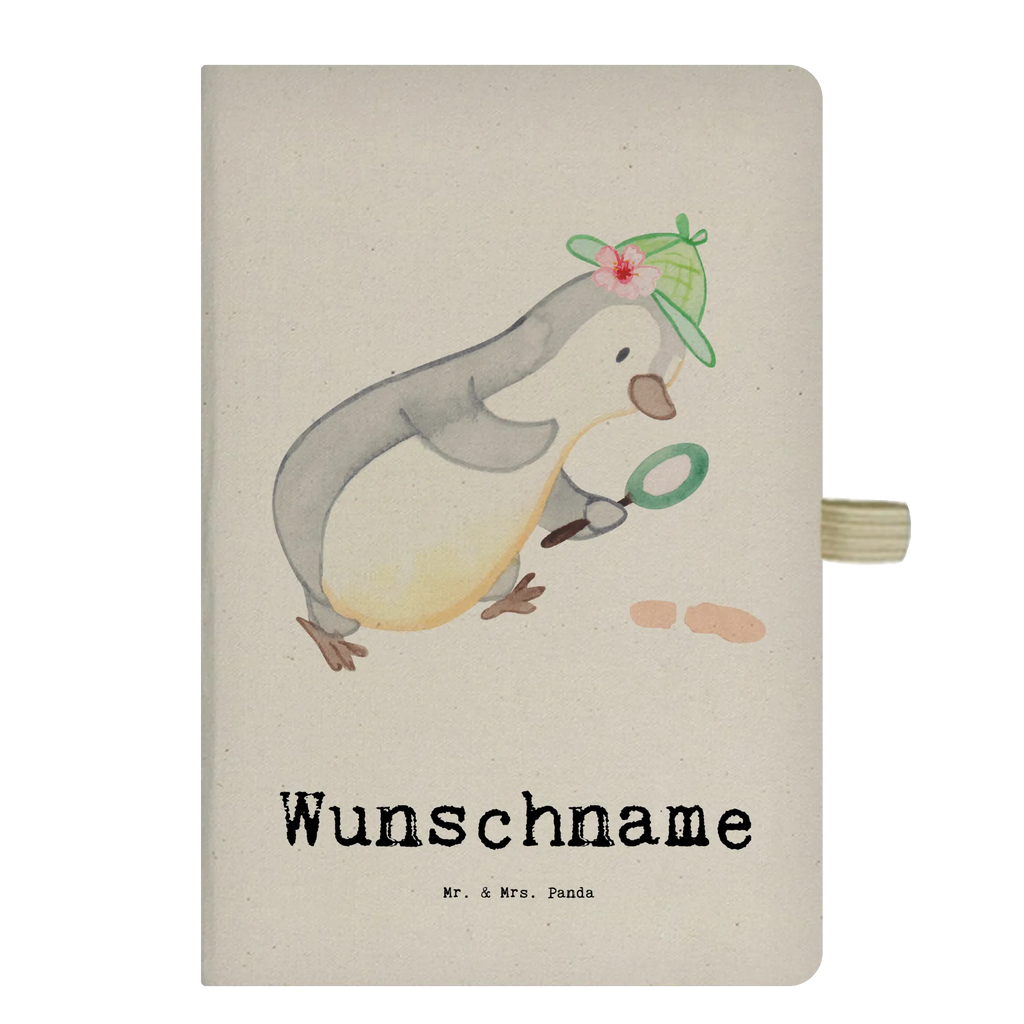 Personalised notebook Detective Heart gift, gift idea, best, farewell gift, passing exam, anniversary, retirement, promotion, job start, sayings, funny, profession