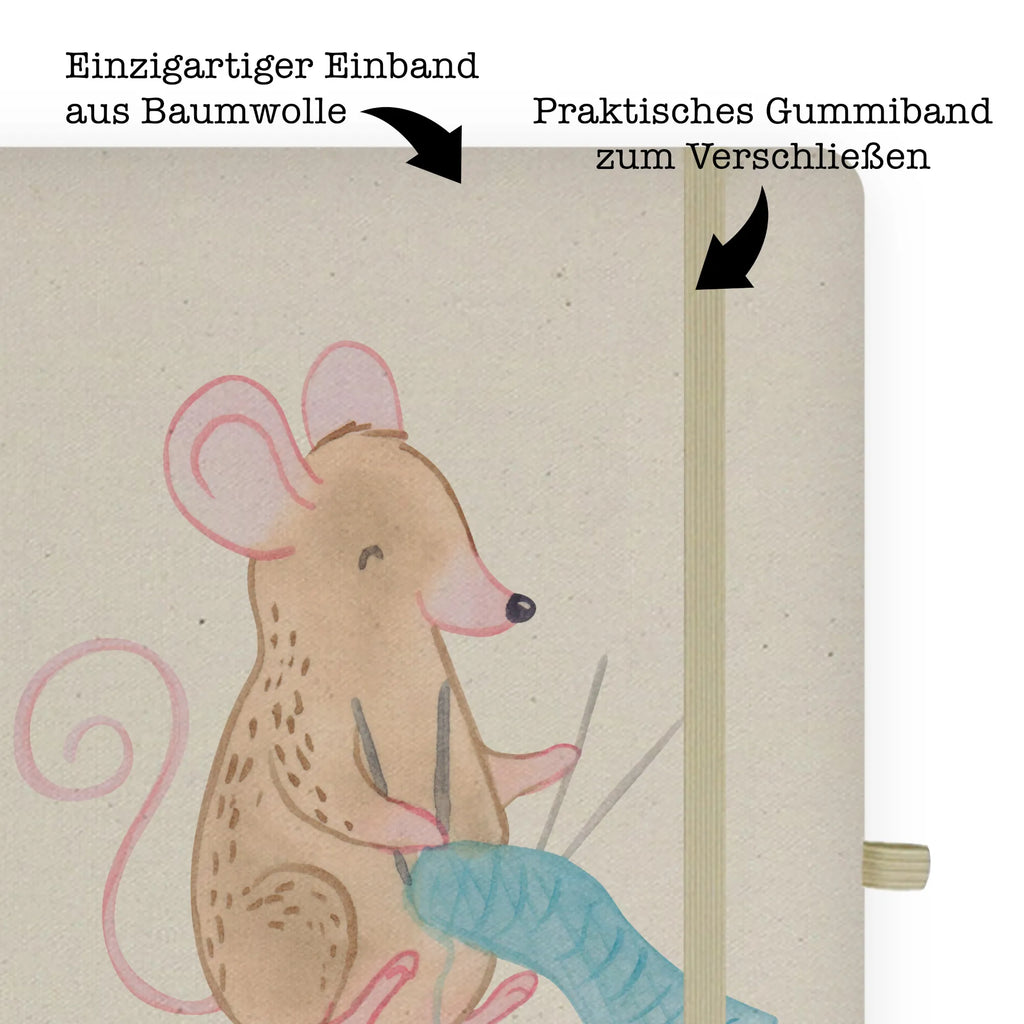 Personalised notebook Mouse Knit Gift, sport, hobby, giving, thank you, award, profit, athlete, Knitting, DIY