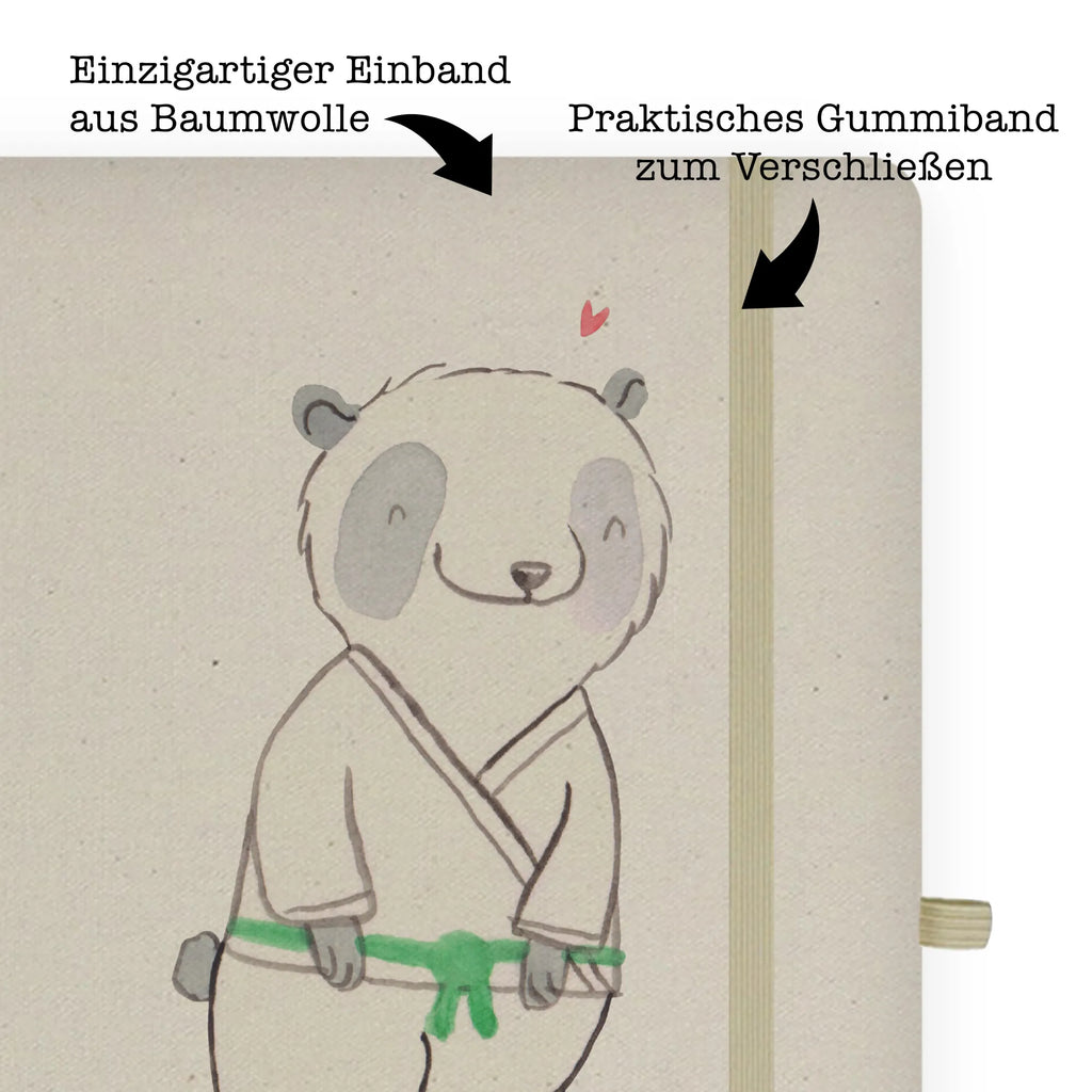 Personalised notebook panda Jiu Jitsu Gift, sport, hobby, giving, thank you, award, profit, athlete, self defense, Japanese martial art, Jiu Jitsu