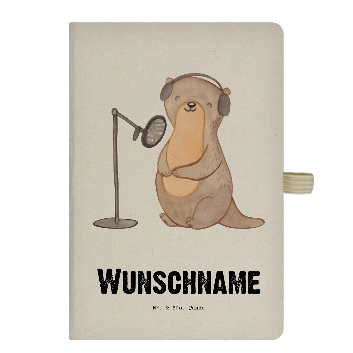 Personalised notebook otter Record Podcast Gift, sport, hobby, giving, thank you, award, profit, athlete, produce podcast, podcaster, Record podcast
