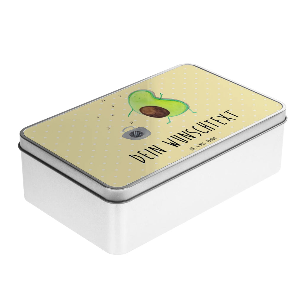 Personalised metal tin avocado Dance avocado, vegetables