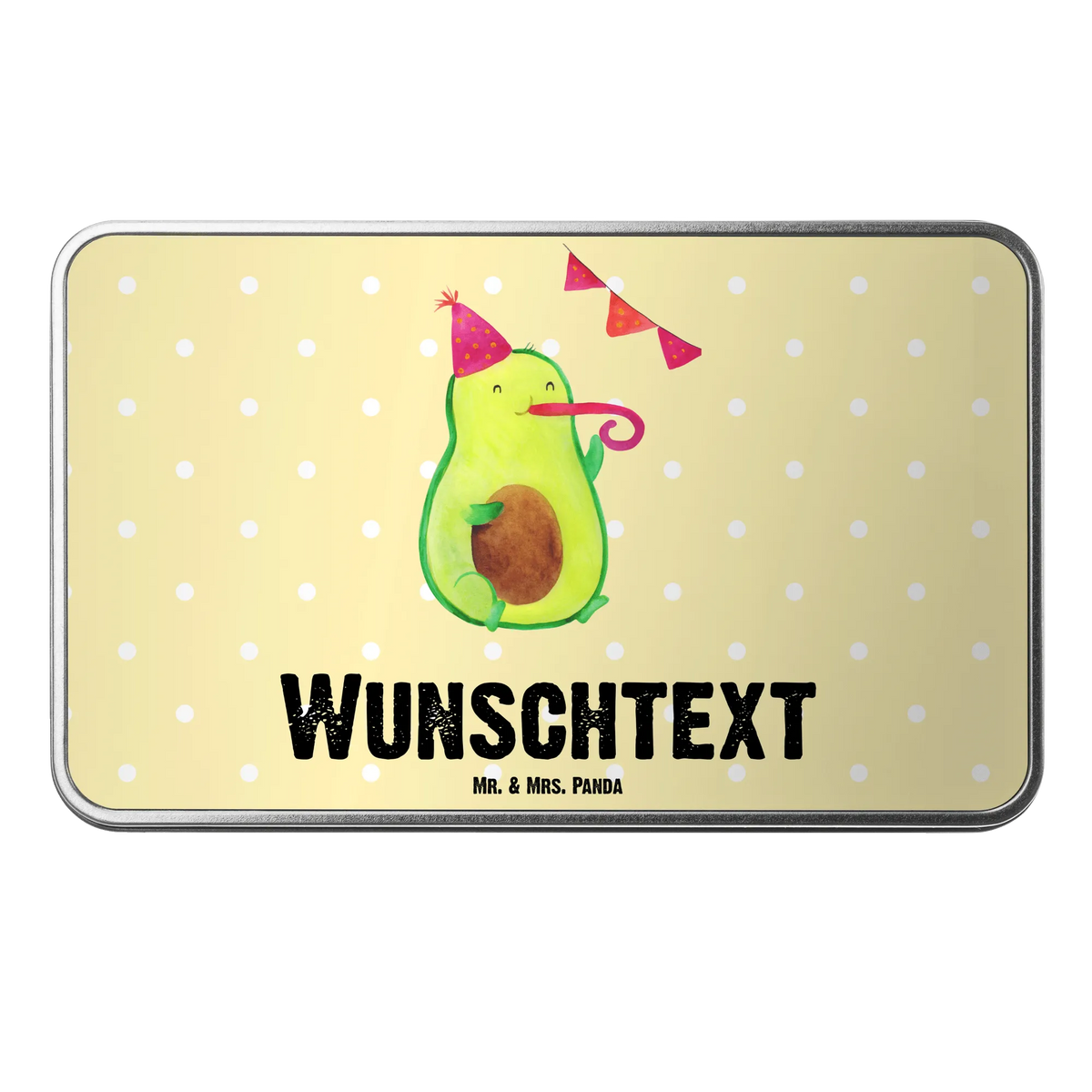 Personalised metal tin avocado Birthday avocado, vegetables