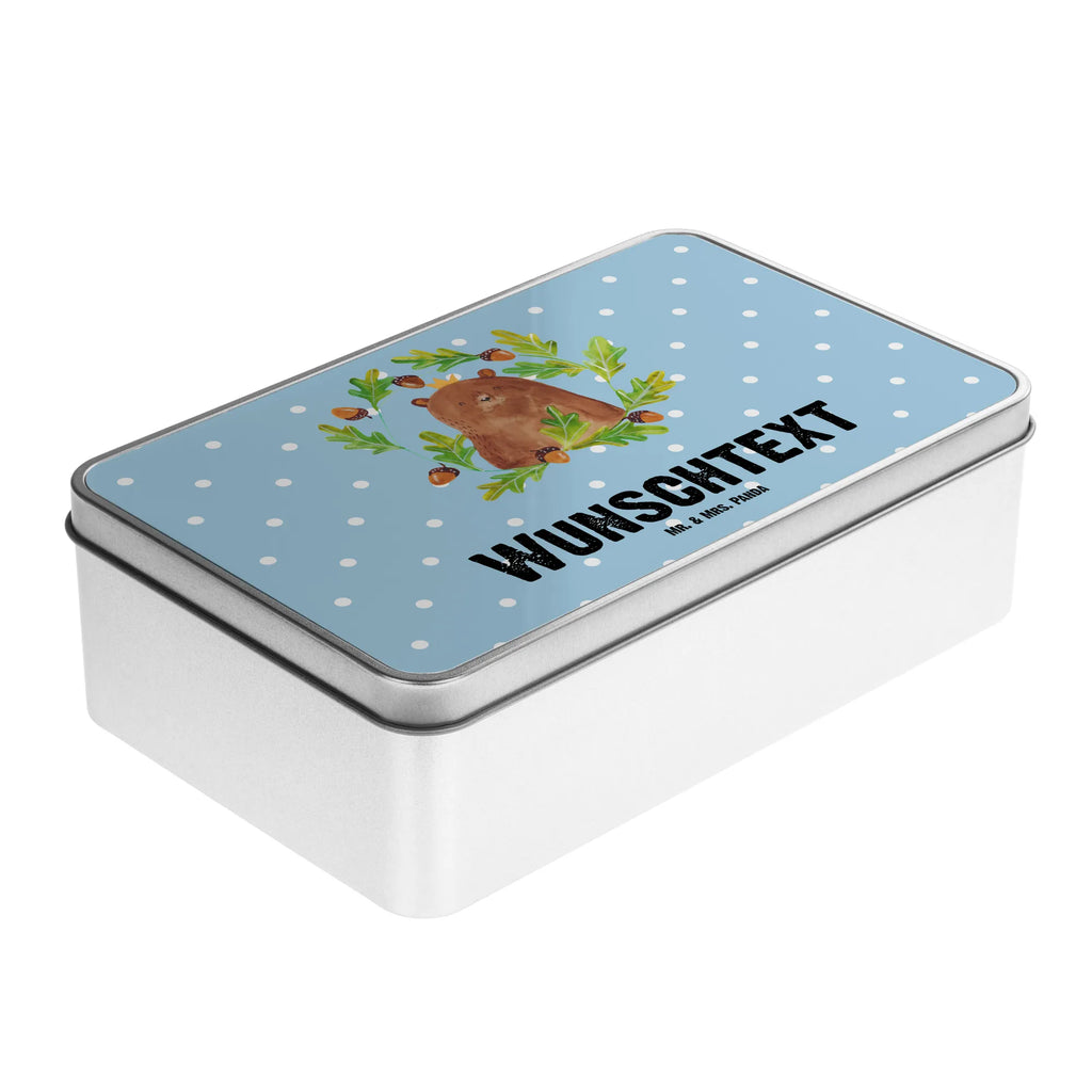 Spersonalizowana metalowa puszka Niedźwiedź król Niedźwiedź, Miś, Pluszowy miś