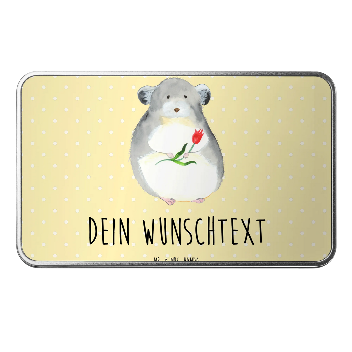 Personalised metal tin chinchilla flower small animals, cute, funny, cute animal motives, hand drawn, small world, funny sayings, good mood, happy, gifts, gift ideas, special gifts, animal lover, card, being sad, chinchillas, office, grief, heartache, chinchilla, office life, chaos, happiness, depression