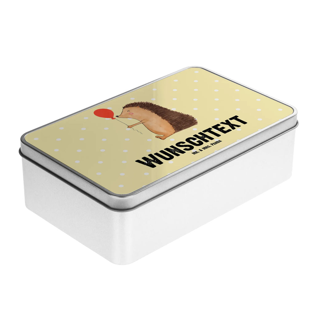 Spersonalizowana metalowa puszka jeż balon Motywy zwierzęce, dobra energia, zabawne powiedzonka, zwierzęta