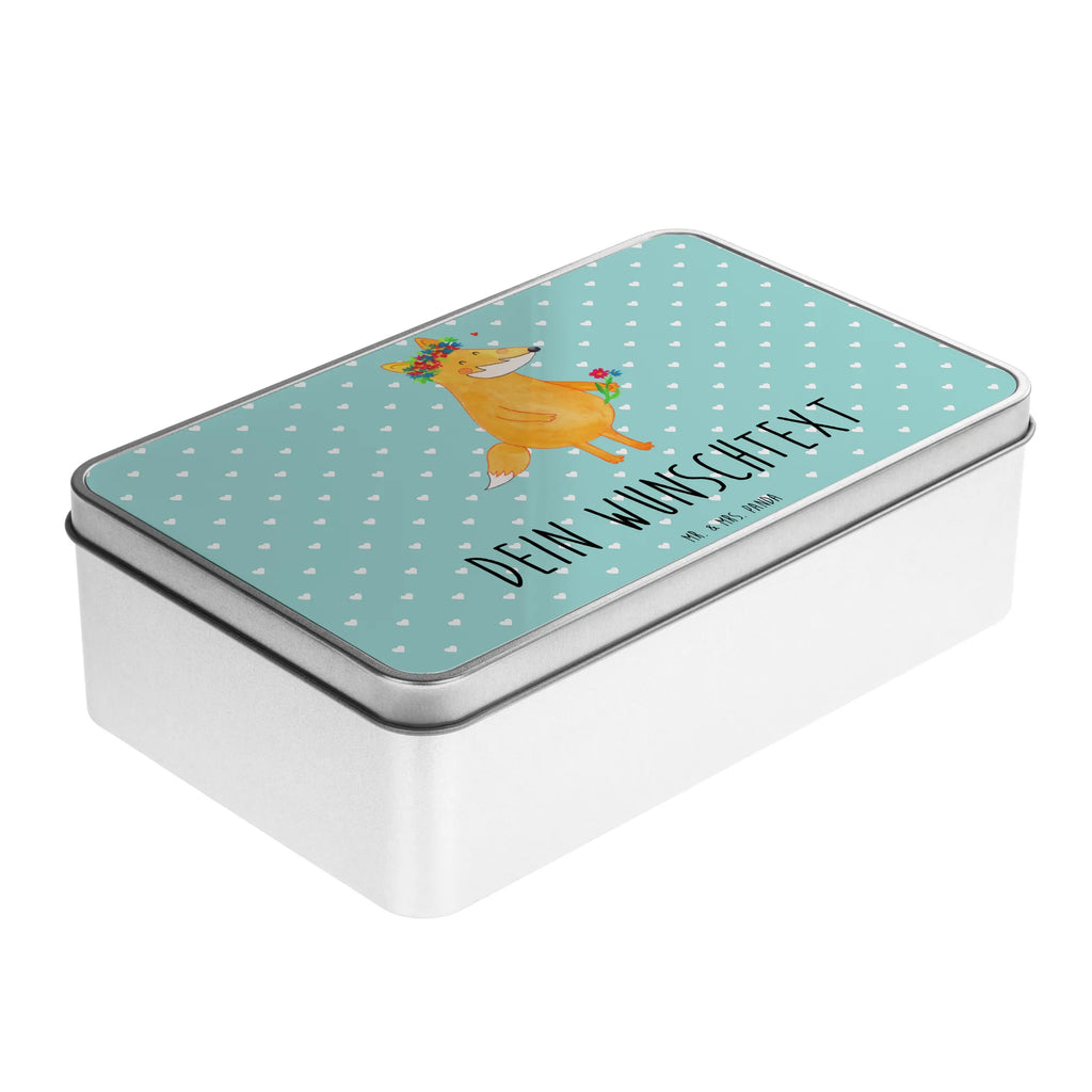 Personalised metal tin Fox Flower fox, foxes, forest wildlife, clever as a fox, animal lover, motivation, flower girl, love, proof of love, joy, flower, me, flowers, self-love, fox girl, girlfriends, girlfriend