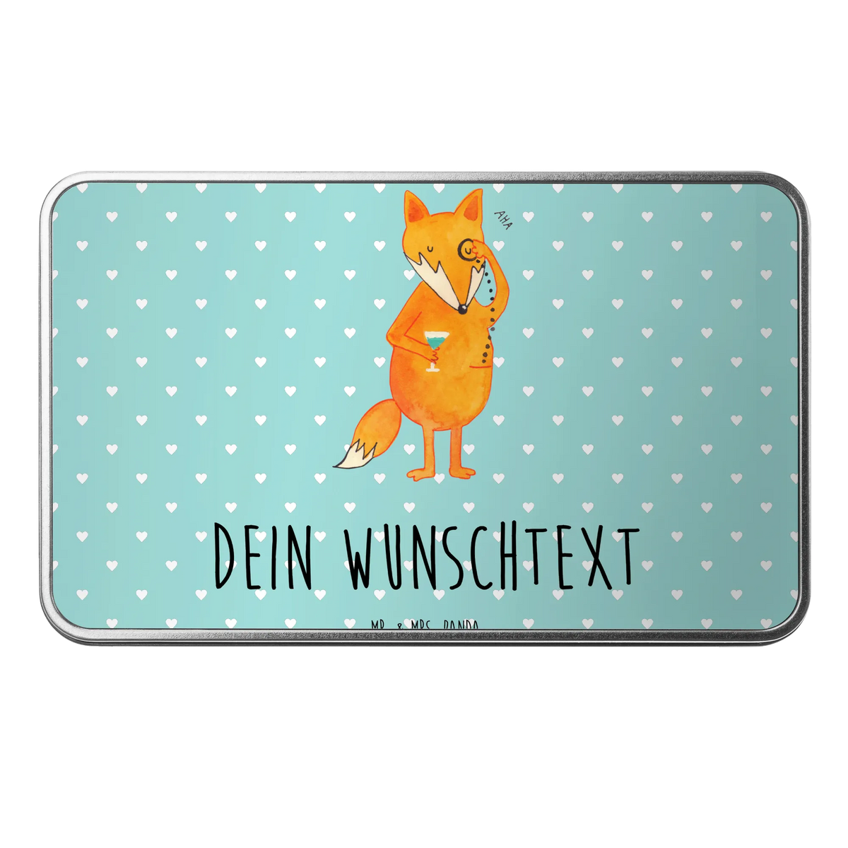 Personalised metal tin Fox lord fox, foxes, forest wildlife, clever as a fox, animal lover, motivation saying, saying funny, lovesickness gift, problem solving, words of consolation