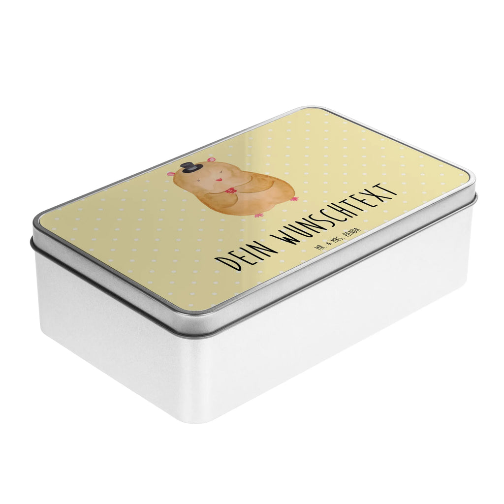 Spersonalizowana metalowa puszka Chomik kapelusz Motywy zwierzęce, dobra energia, zabawne powiedzonka, zwierzęta