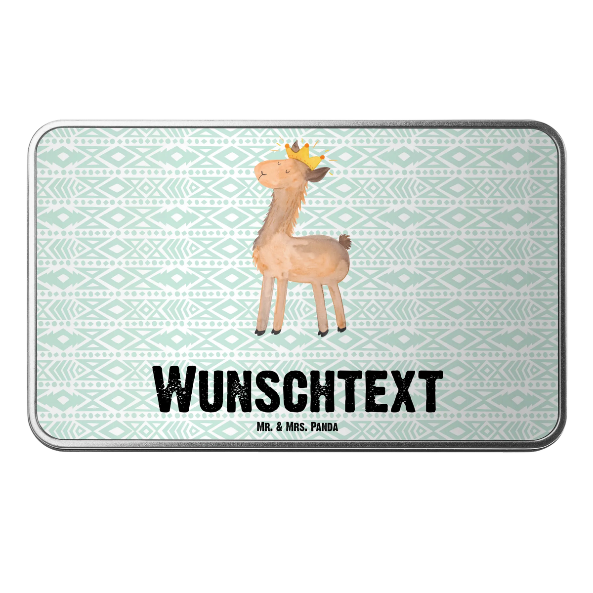 Personalised metal tin lama king Llama, llama, alpaca, trendy animal, lama, boss, high school graduation, lamas, queen, supervisor, colleague, office colleague, girlfriend, mum, king, dad