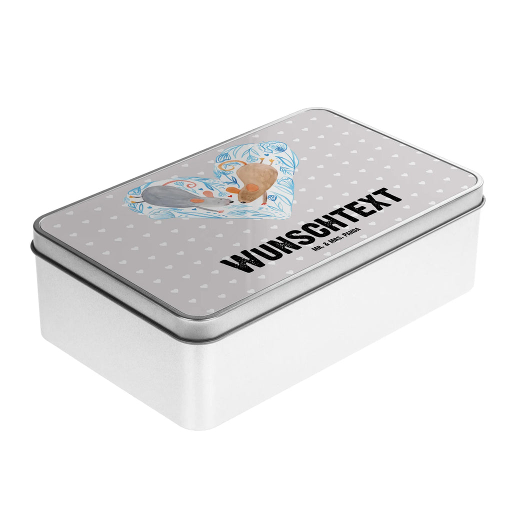 Spersonalizowana metalowa puszka Myszy serce Miłość, partner, przyjaciel, przyjaciółka, mąż, żona, wesele, zaręczyny, prośba o rękę, prezent miłosny, rocznica, dzień ślubu