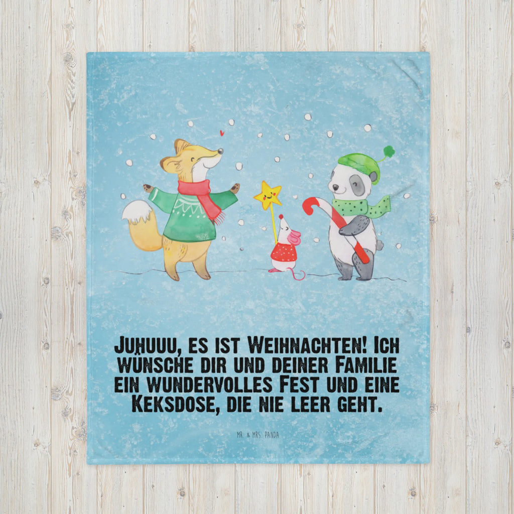 Kuscheldecke Winter Weihnachtsfreude Wolldecke, Tagesdecke, Wohndecke, Decke, Sofadecke, Winter, Weihnachten, Weihnachtsdeko, Nikolaus, Advent, Heiligabend, Wintermotiv, Weihnachtszeit, Weihnachtsmann, Fuchs, Weihnachtsbaum, Weihnachtstage, Tannenbaum
