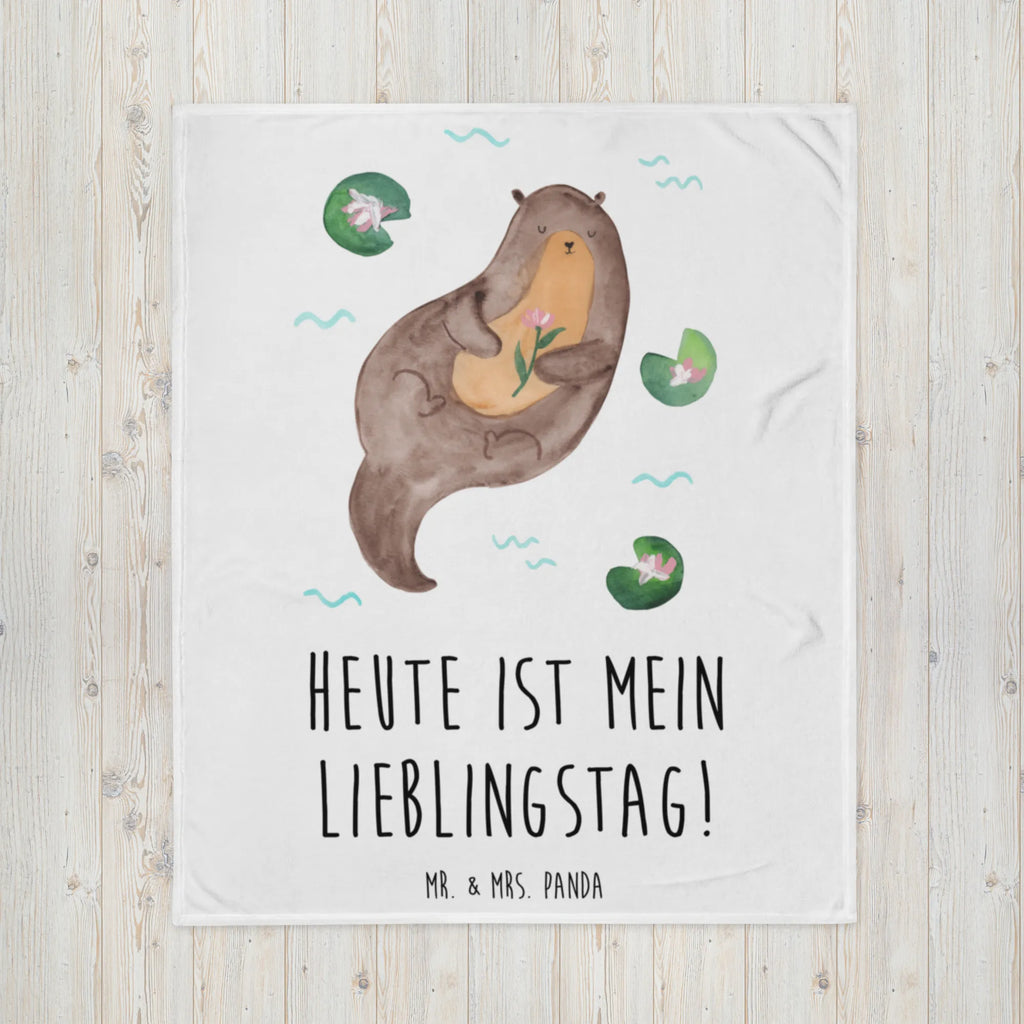Blanket otter Water Lily Sofadecke, Wolldecke, Tagesdecke, Wohndecke, Decke, Otter, Fischotter, Seeotter, Otter Seeotter See Otter