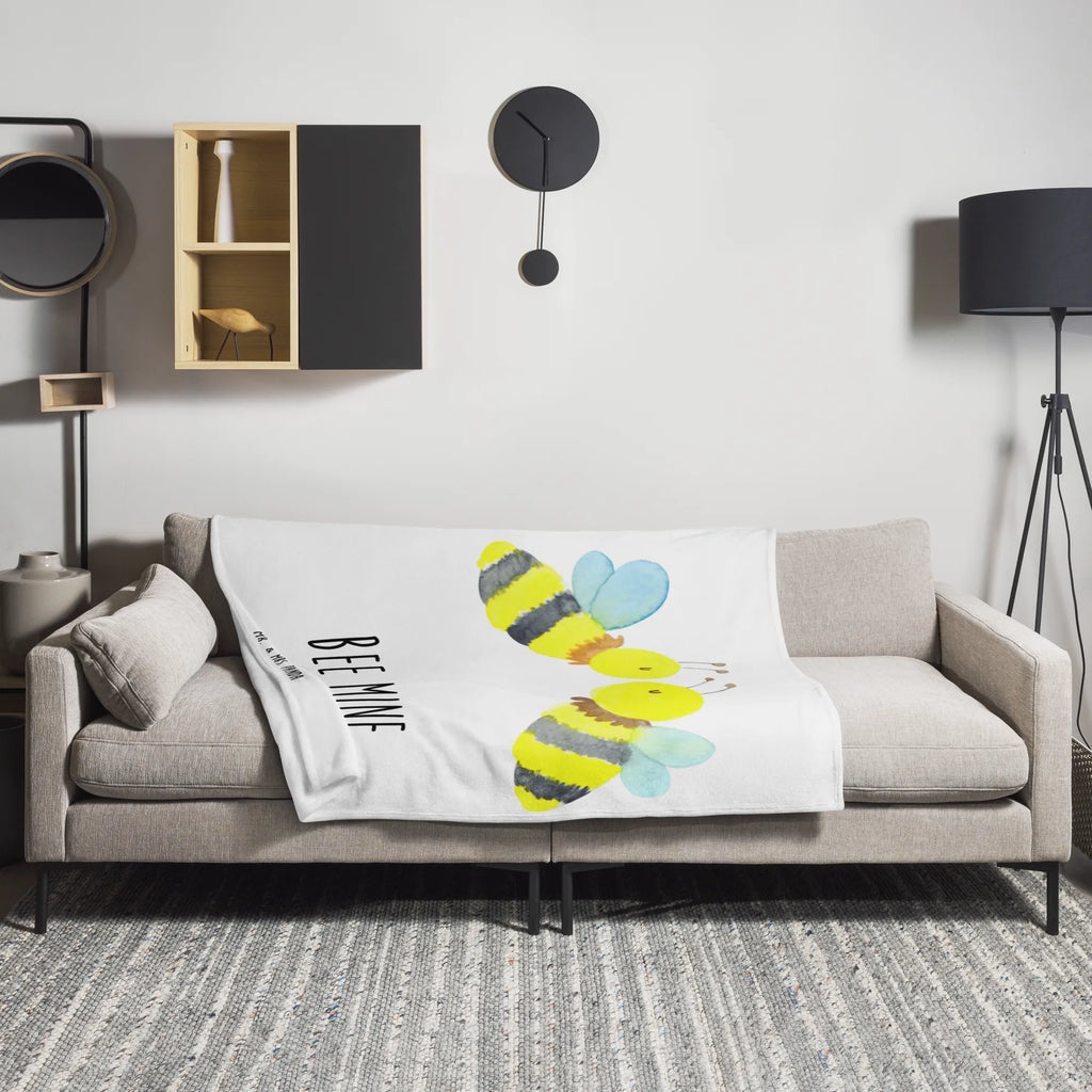 Kuscheldecke Biene Liebe Wolldecke, Tagesdecke, Decke, Wohndecke, Sofadecke, Biene, Wespe, Hummel