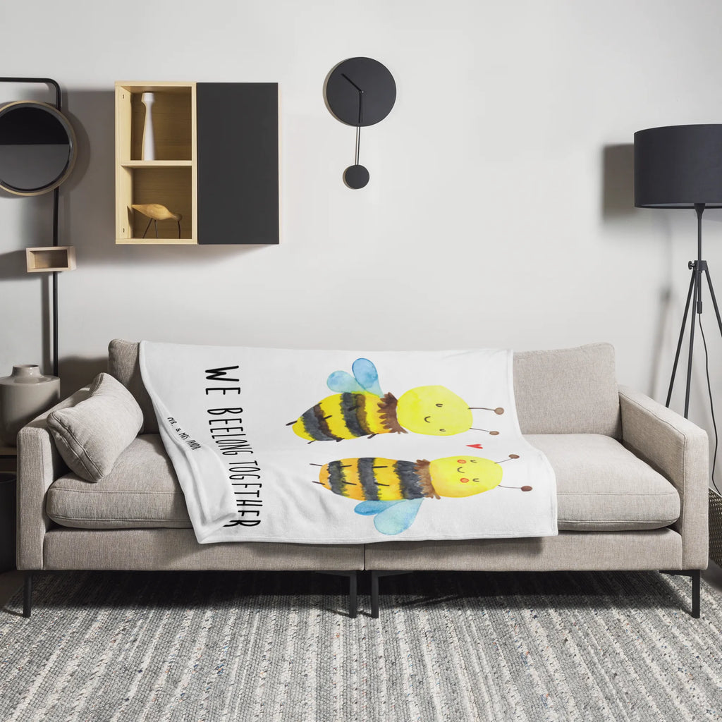Blanket bee In love Sofadecke, Tagesdecke, Wohndecke, Wolldecke, Decke, Biene, Wespe, Hummel