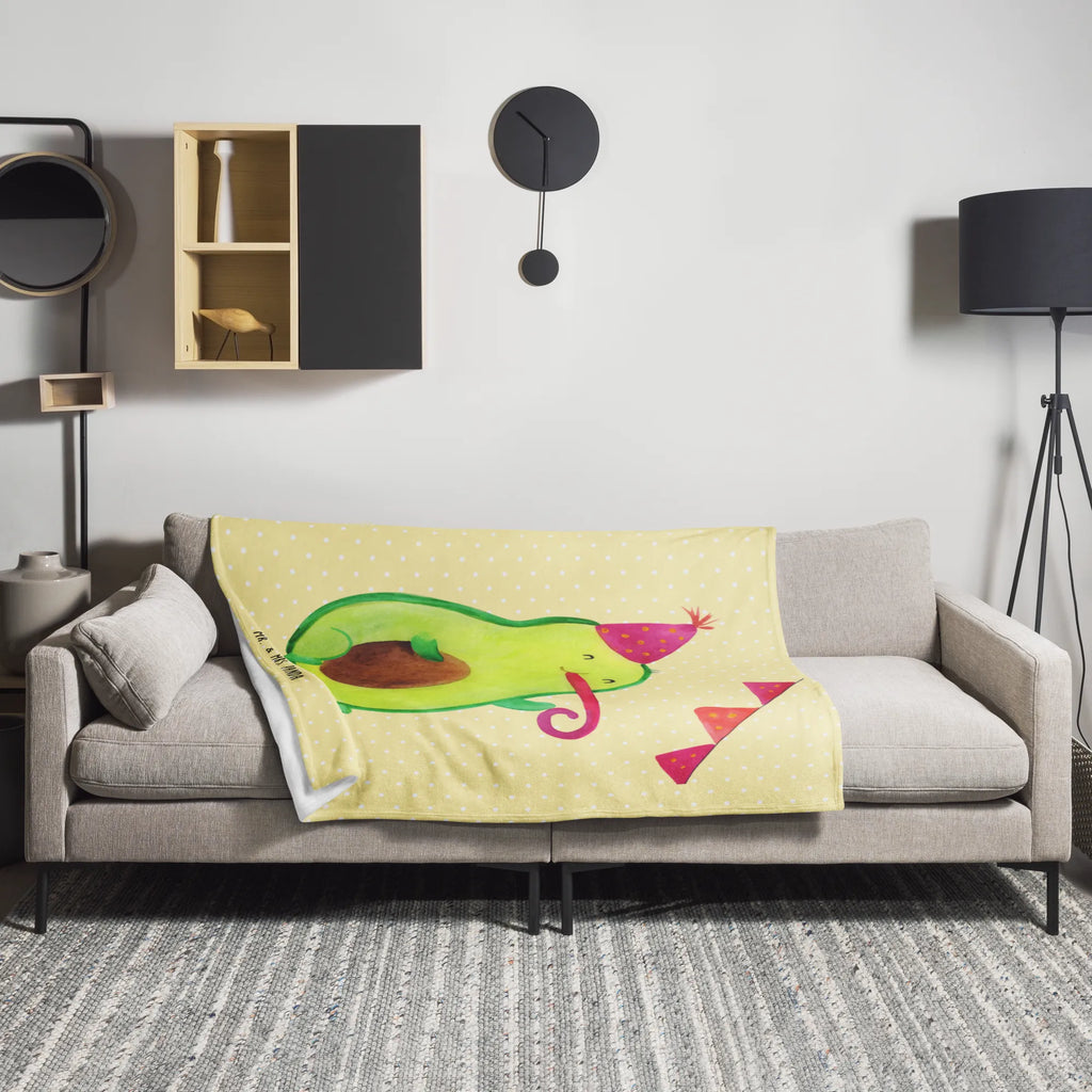Kuscheldecke Avocado Party Time Wolldecke, Tagesdecke, Decke, Sofadecke, Wohndecke, Avocado, Veggie, Vegan, Gesund