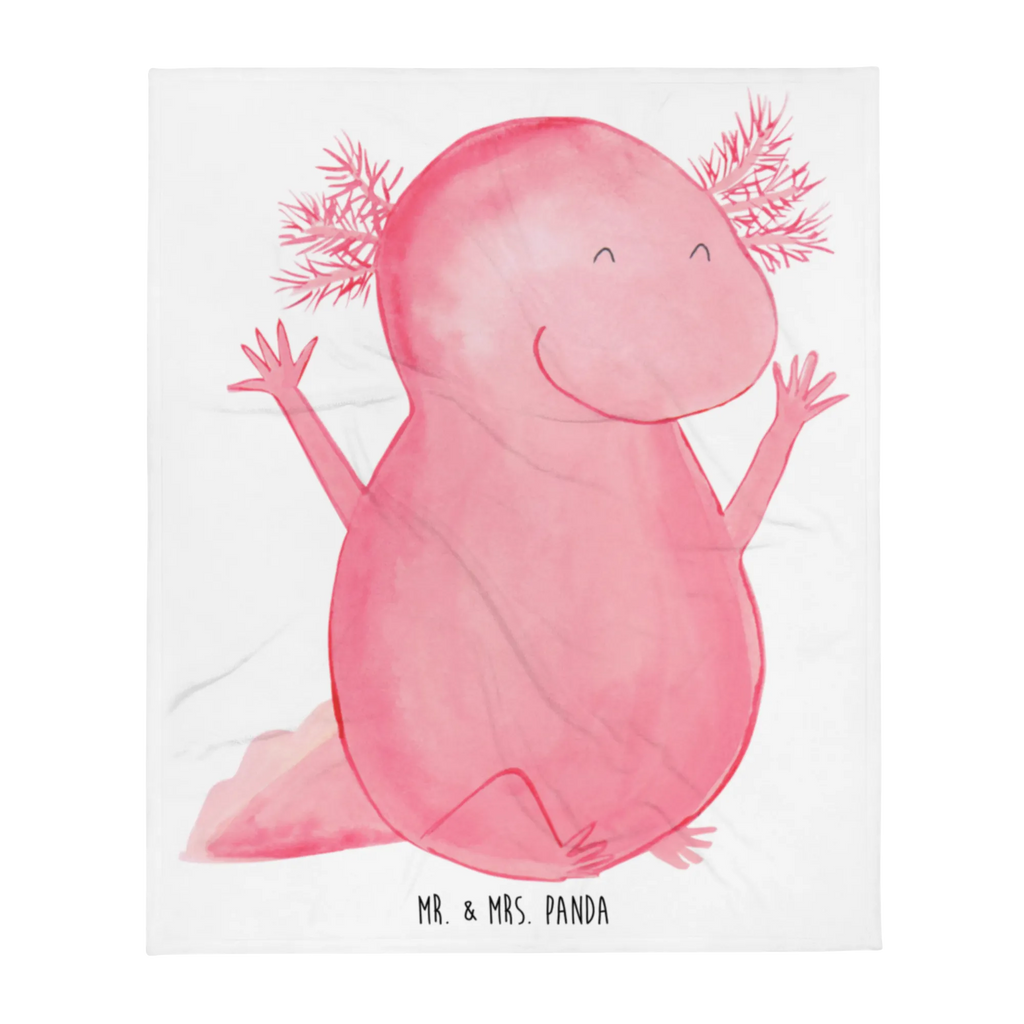 Blanket axolotl Hooray Tagesdecke, Sofadecke, Wohndecke, Wolldecke, Decke, Axolotl, Molch, fröhlich, Zufriedenheit, Freude, Spaß, Lurche, Schwanzlurch, Lurch, Motivation, Axolot