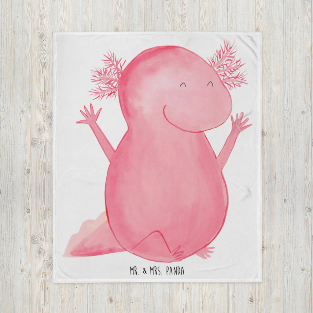 Blanket axolotl Hooray Tagesdecke, Sofadecke, Wohndecke, Wolldecke, Decke, Axolotl, Molch, fröhlich, Zufriedenheit, Freude, Spaß, Lurche, Schwanzlurch, Lurch, Motivation, Axolot