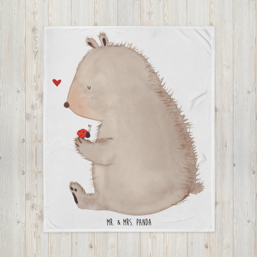 Kuscheldecke Bär Marienkäfer Tagesdecke, Sofadecke, Wohndecke, Decke, Wolldecke, Bär, Teddy, Teddybär, Motivation, Das Leben ist schön, Marienkäfer, Liebe, Freiheit