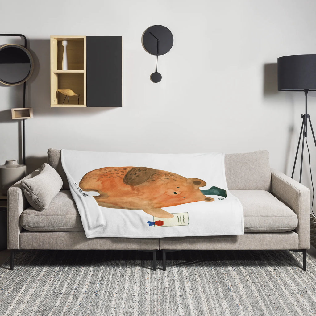 Blanket bear Test Sofadecke, Tagesdecke, Wohndecke, Wolldecke, Decke, Bär, Teddy, Teddybär, Abschlusszeugnis, Abschluss, Prüfungen, Prüfung bestanden, Zeugnis, Abitur