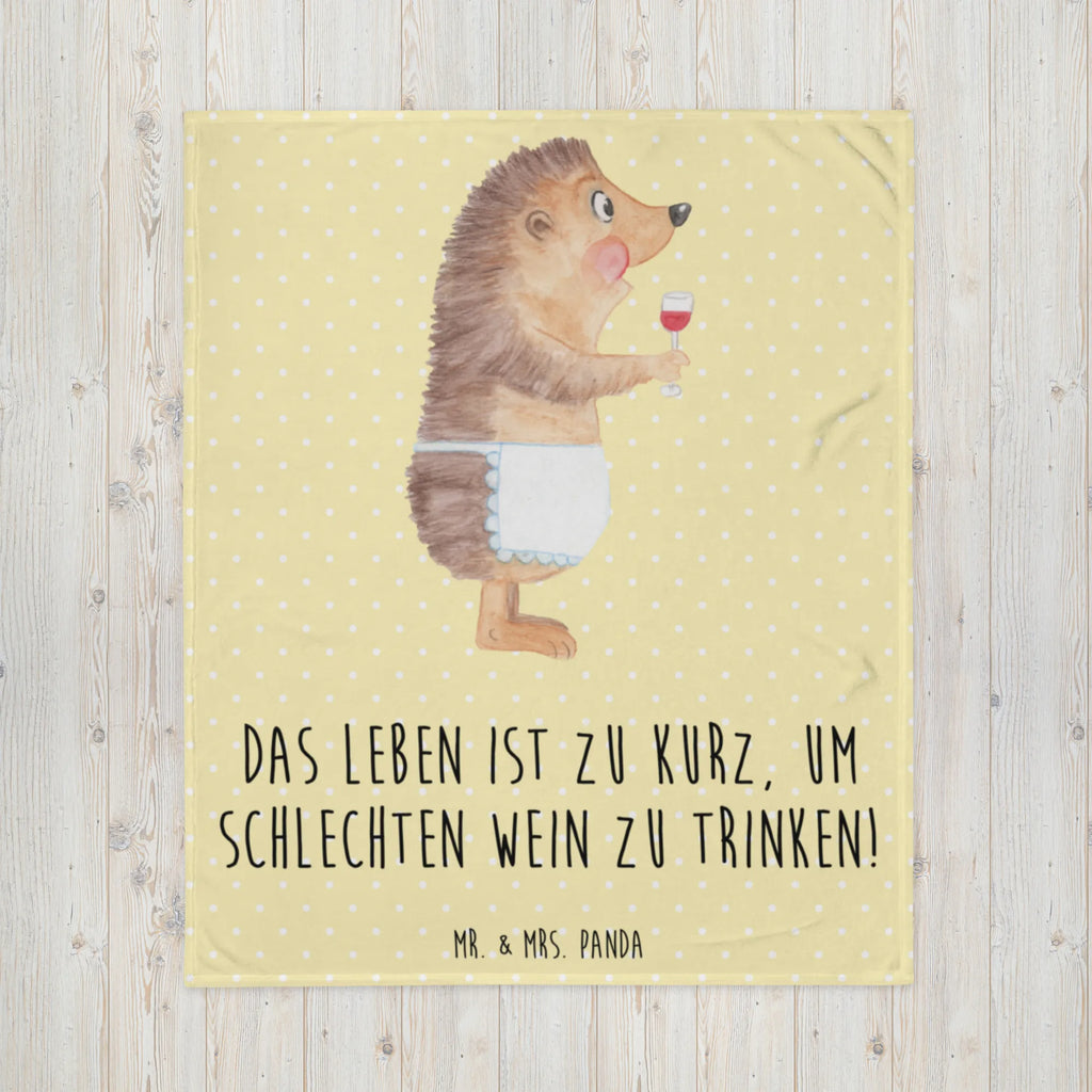 Blanket Hedgehog wine Tagesdecke, Decke, Wolldecke, Wohndecke, Sofadecke, Tiermotive, Gute Laune, lustige Sprüche, Tiere, Wein Deko, Weinglas, Wein Spruch, Geschenk Weinliebhaber, Igel, Rotwein, Weißwein, Geschenk Weintrinker, Wein trinken