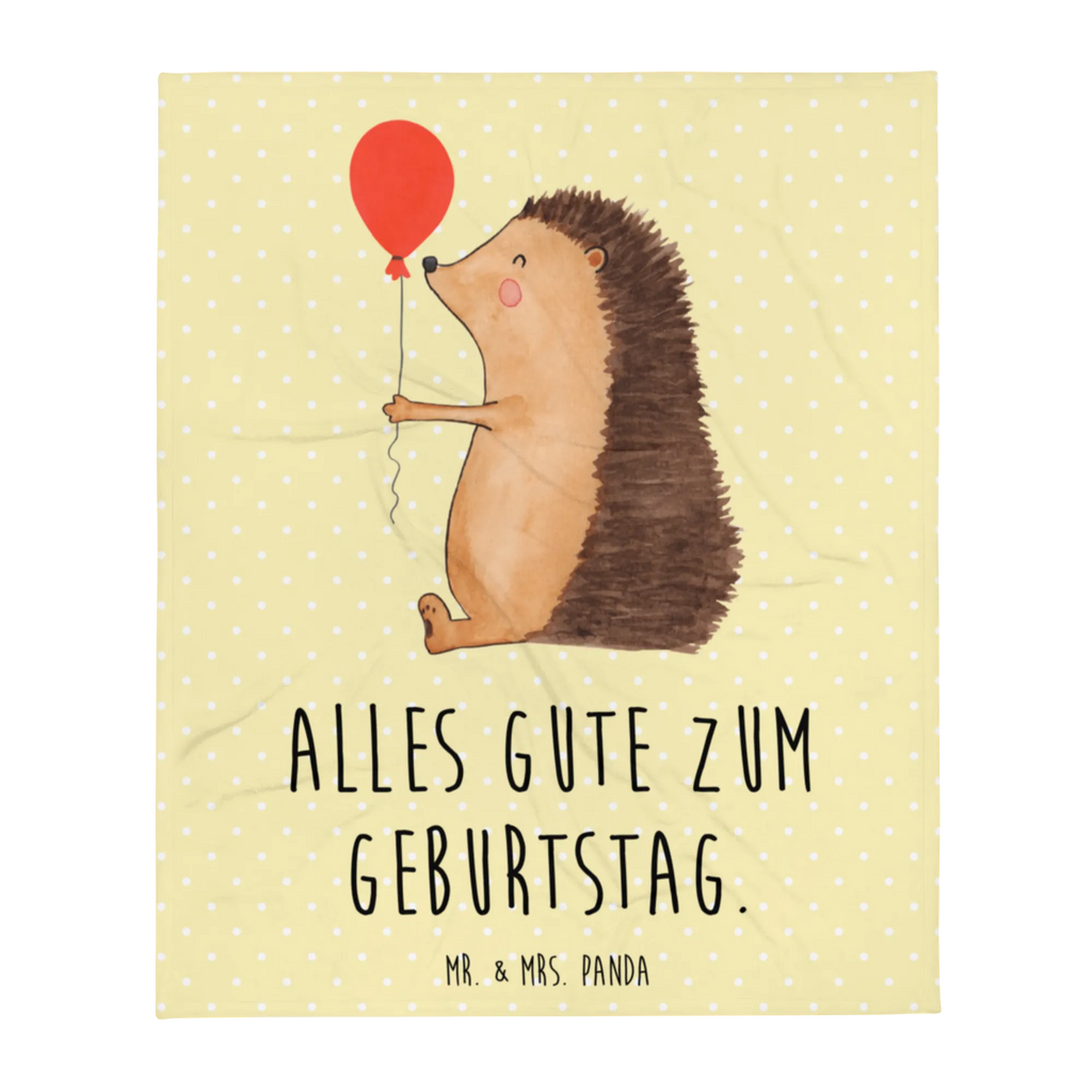 Kuscheldecke Igel Luftballon Wohndecke, Sofadecke, Wolldecke, Tagesdecke, Decke, Tiermotive, Gute Laune, lustige Sprüche, Tiere, Glückwunsch, Happy Birthday, Herzlichen Glückwunsch, Igel, Ballon, Geburtstagskind, Geburtstag