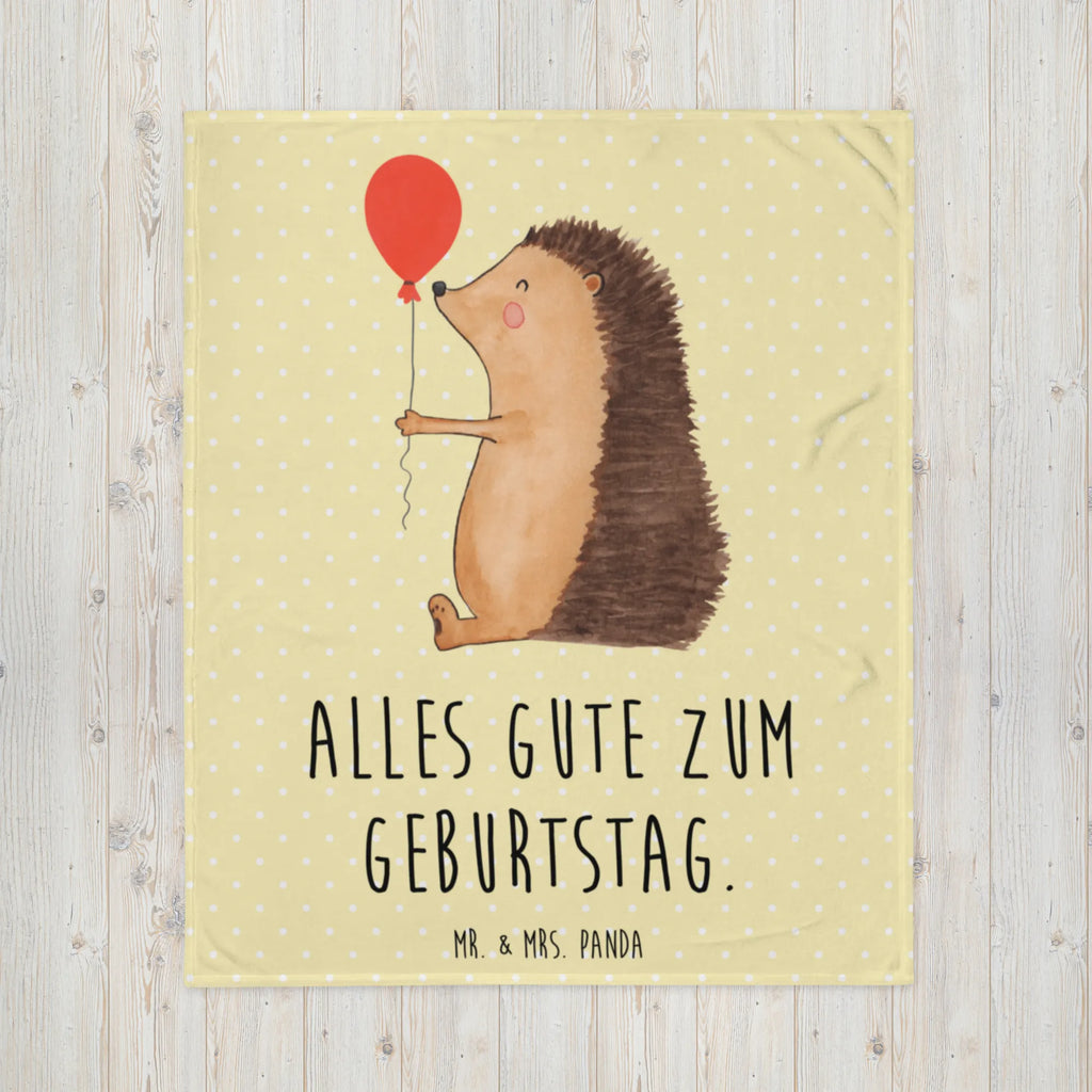 Kuscheldecke Igel Luftballon Wohndecke, Sofadecke, Wolldecke, Tagesdecke, Decke, Tiermotive, Gute Laune, lustige Sprüche, Tiere, Glückwunsch, Happy Birthday, Herzlichen Glückwunsch, Igel, Ballon, Geburtstagskind, Geburtstag