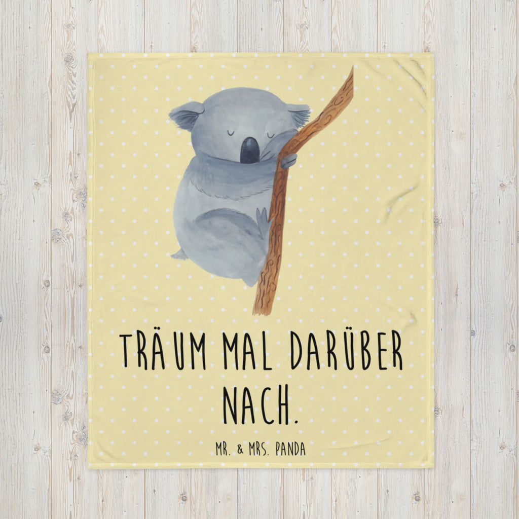 Kuscheldecke Koalabär Sofadecke, Decke, Tagesdecke, Wolldecke, Wohndecke, Tiermotive, Gute Laune, lustige Sprüche, Tiere, schlafen, träumen, Bär, Koalabär, Koala, Schlafzimmer, Traumland, Traum