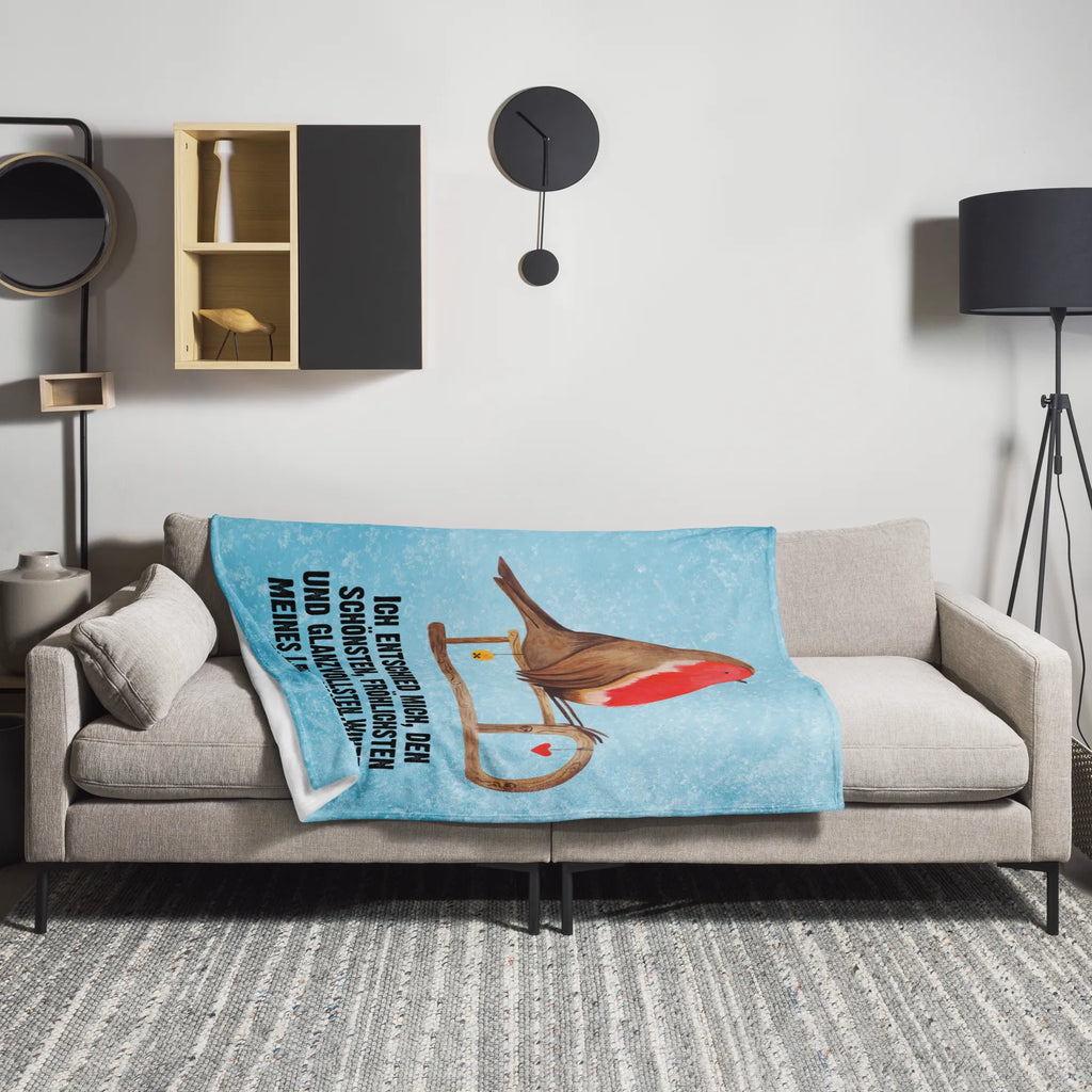Blanket robin Sleds sofa throw, warm blanket, throw blanket, plush blanket, cozy blanket, fleece blanket, Sherpa blanket, snuggle blanket, Winter, Christmas, Christmas time, snow, bird, sleigh