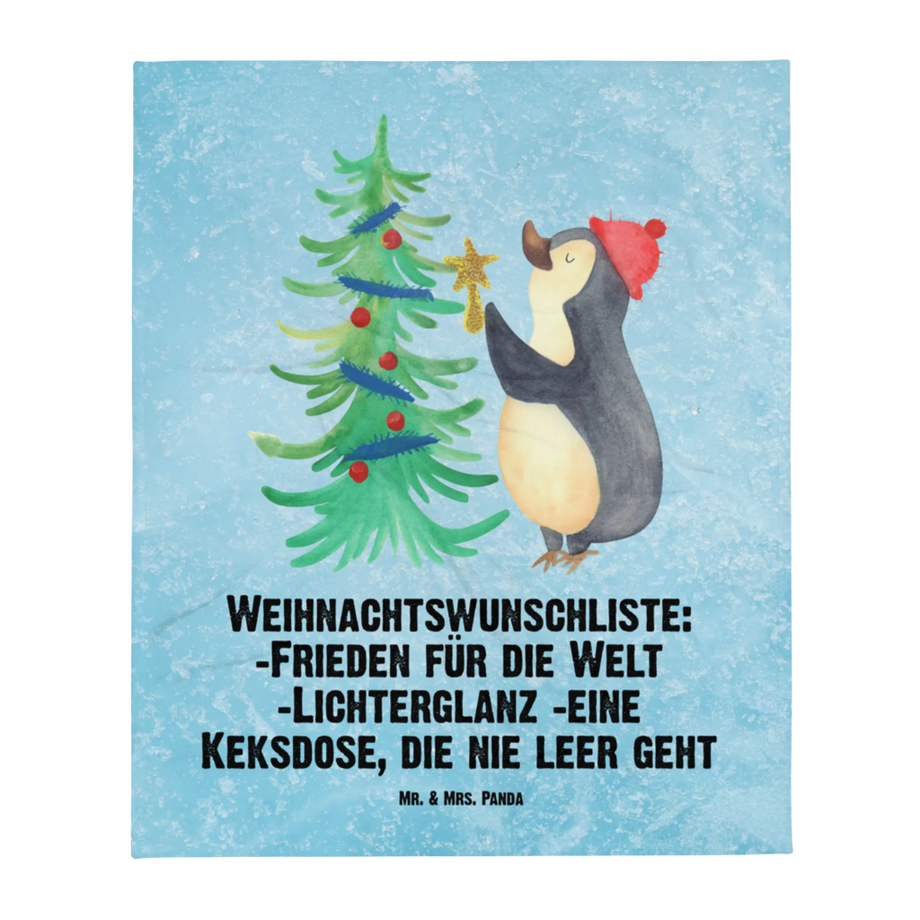 Kuscheldecke Pinguin Weihnachtsbaum Wolldecke, Decke, Tagesdecke, Wohndecke, Sofadecke, Winter, Weihnachten, Weihnachtsdeko, Nikolaus, Advent, Heiligabend, Wintermotiv, Pinguin